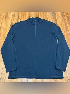 Smartwool 100% Merino Wool 250 1/4 Zip SW016355 Dark Blue Base Layer Men’s XL